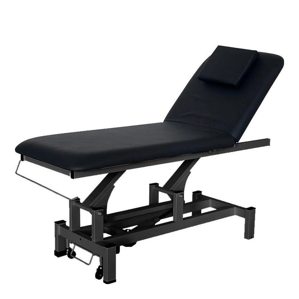 Weelko Vital Black — Elektrische Behandlungsliege (1 Motor, schwarzer Rahmen)